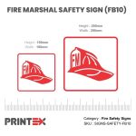 FIRE MARSHAL SAFETY SIGN (FB10)