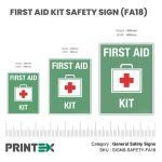 FIRST AID KIT SAFETY SIGN (FA18)