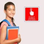 IN CASE OF EMERGENCY PRESS BUTTON SAFETY SIGN (INC01)