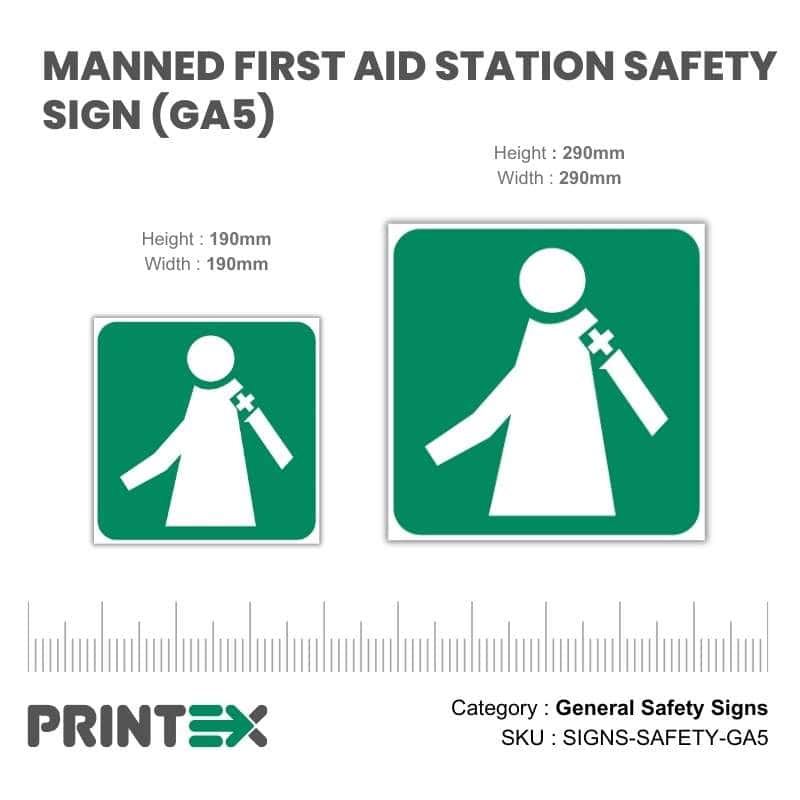 Manned First Aid Station Safety Sign (GA5)