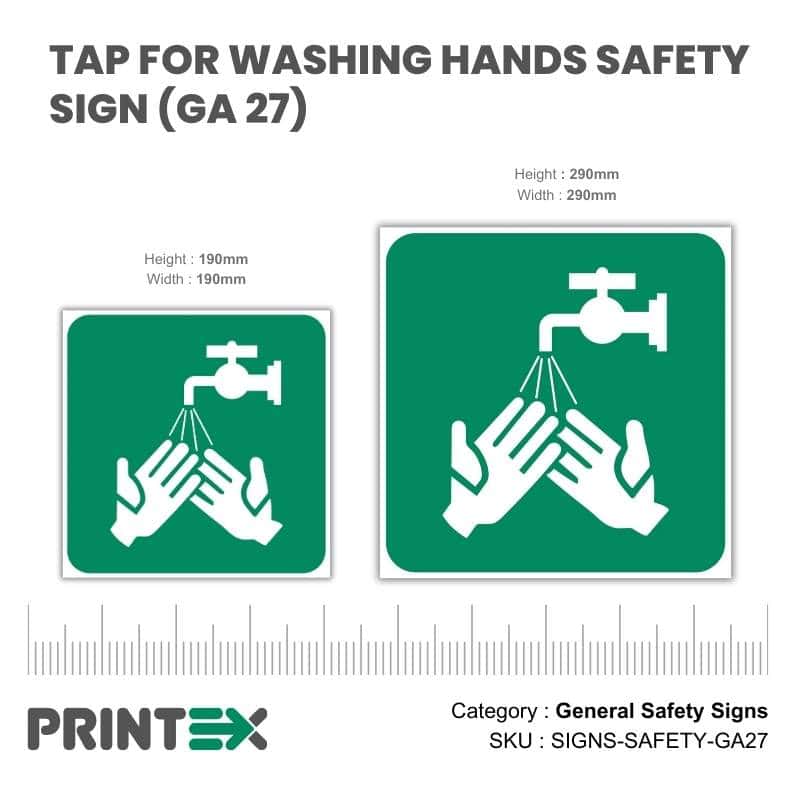 Tap For Washing Hands Safety Sign