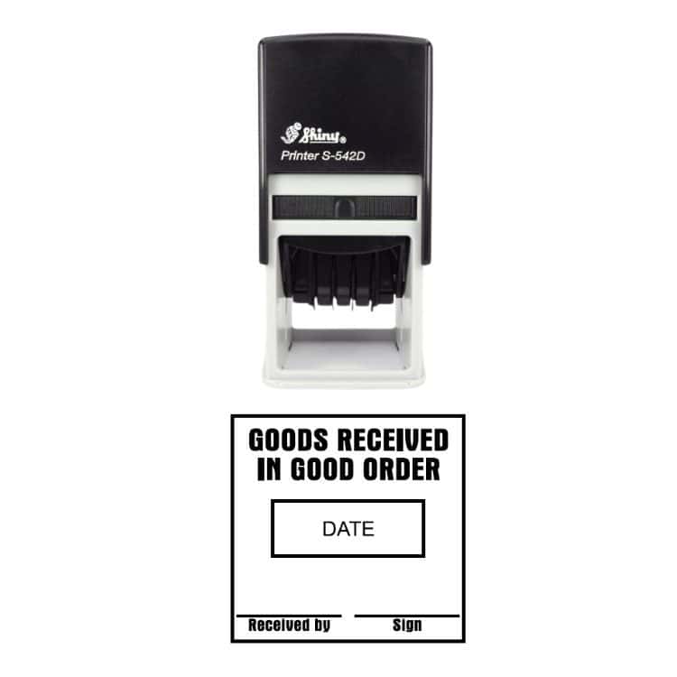 Shiny S-542D Ready Made Dater Stamp Goods Received