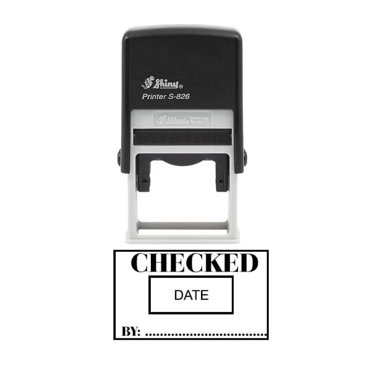 Shiny S-826D Ready Made Dater Stamp Checked