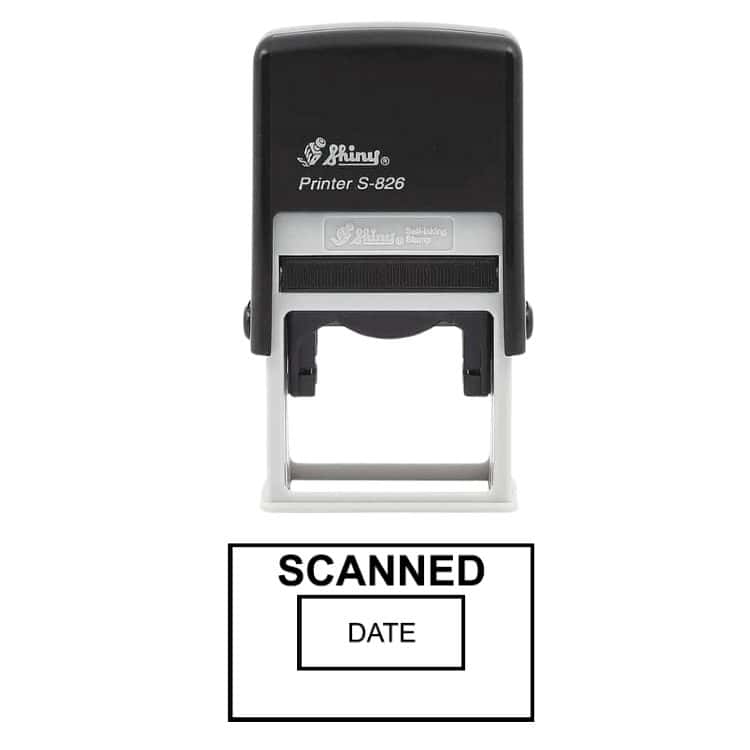 Shiny S-826D Ready Made Dater Stamp Scanned