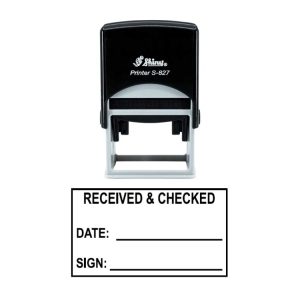 Shiny S-827 Ready Made Stamp Received & Checked