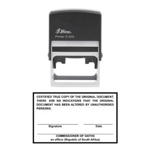 Shiny S-829 Ready Made Stamp Commissioner of Oaths