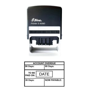 Shiny S-829D Ready Made Dater Stamp Account Overdue
