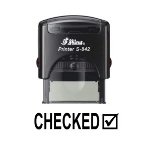 Shiny S-842 Ready Made Dater Stamp Checked