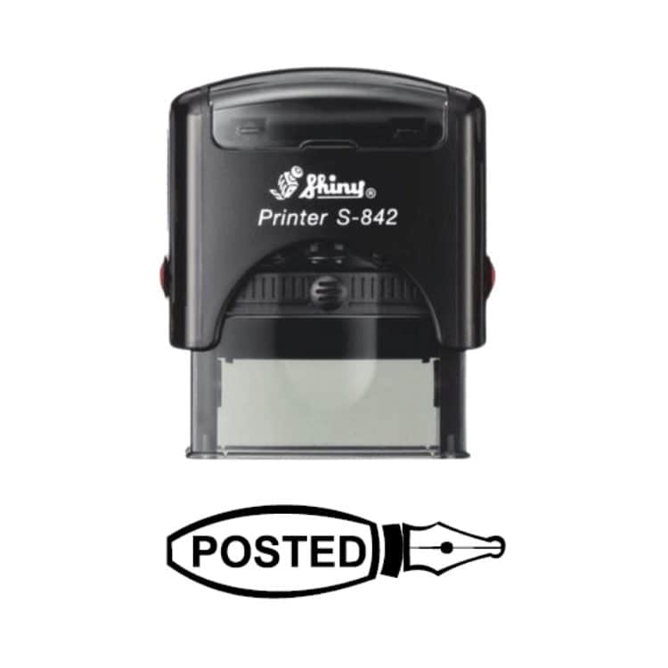 Shiny S-842 Ready Made Dater Stamp Posted
