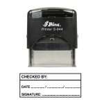 Shiny S-844 Ready Made Stamp Checked By Block