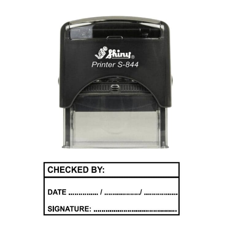 Shiny S-844 Ready Made Stamp Checked By Block