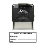 Shiny S-844 Ready Made Stamp Order Approved Block