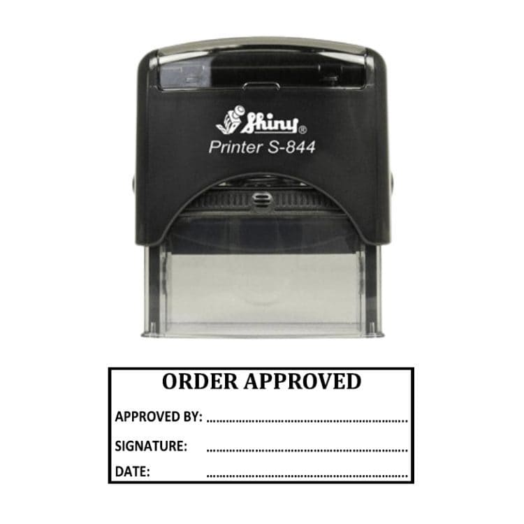 Shiny S-844 Ready Made Stamp Order Approved Block
