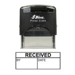 Shiny S-844 Ready Made Stamp Received By Block