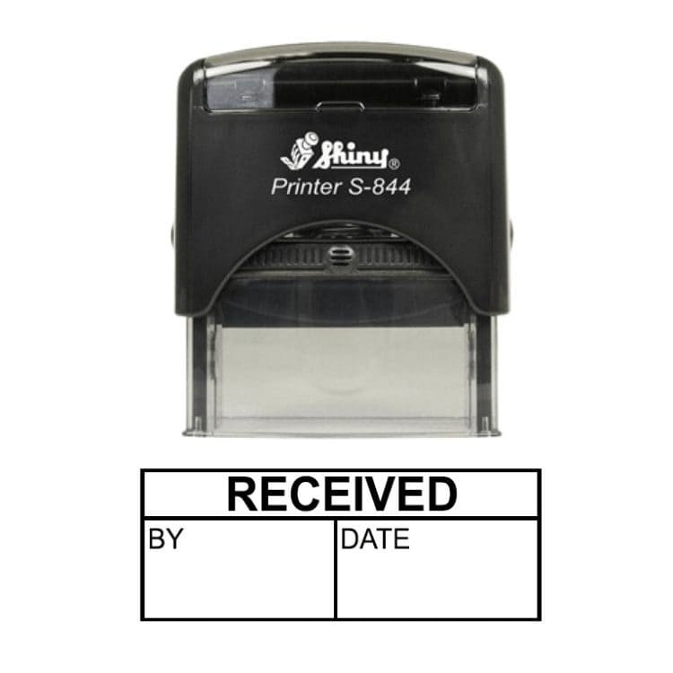 Shiny S-844 Ready Made Stamp Received By Block