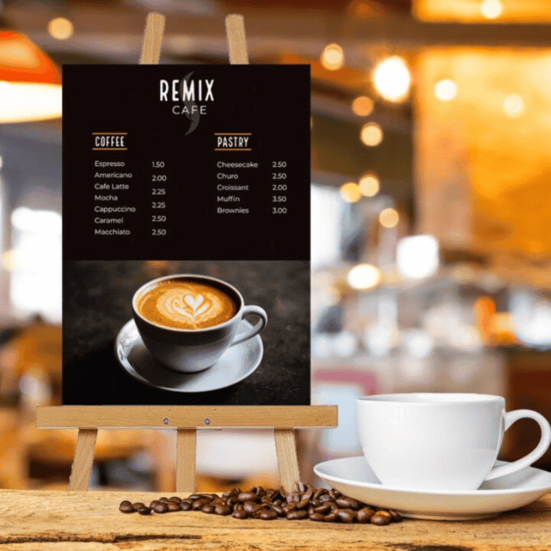 Mockup of Wooden Display Easel