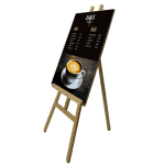 Side View for Wooden Display Easel