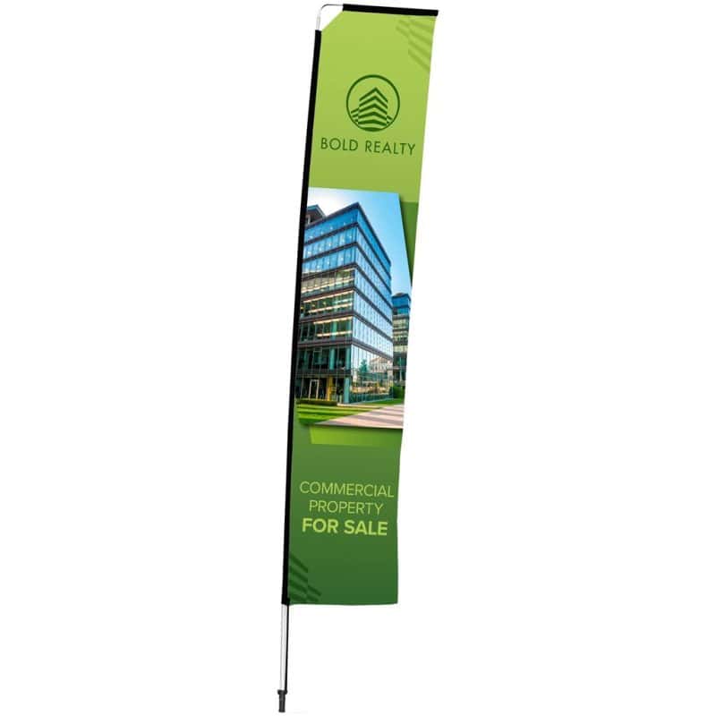 4M Sublimated Telescopic Double-Sided Flying Banner - 1 complete unit