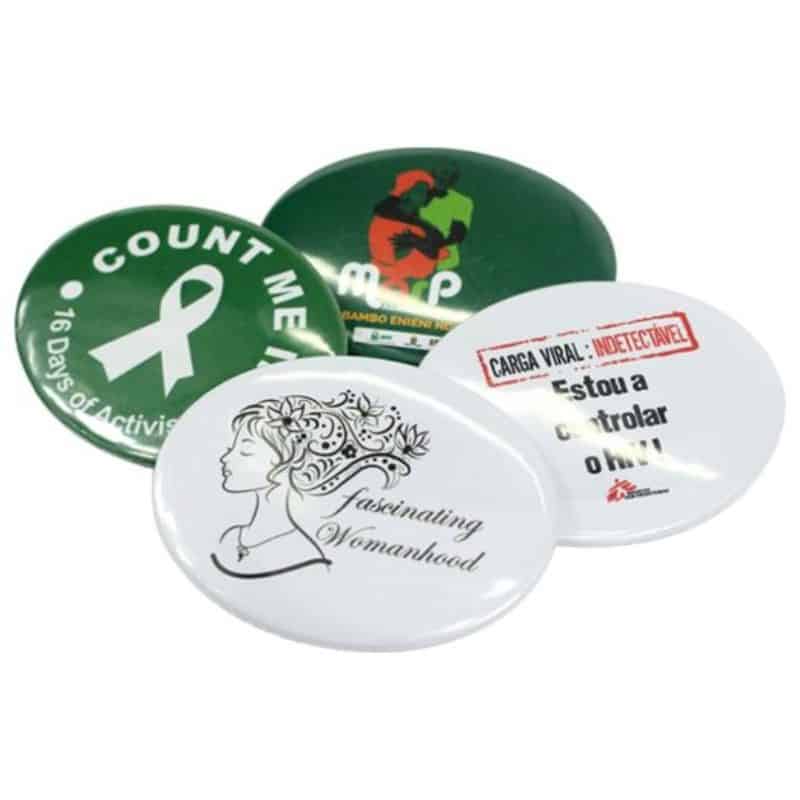 Oval Button Badges