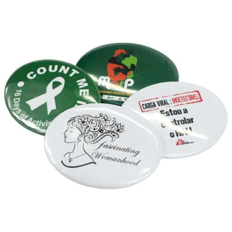 Oval Button Badges