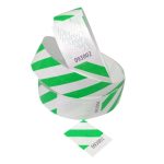 lime Striped Tyvek Wristbands Plain