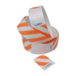 orange Striped Tyvek Wristbands Plain