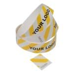 yellow Striped Tyvek Wristbands printed