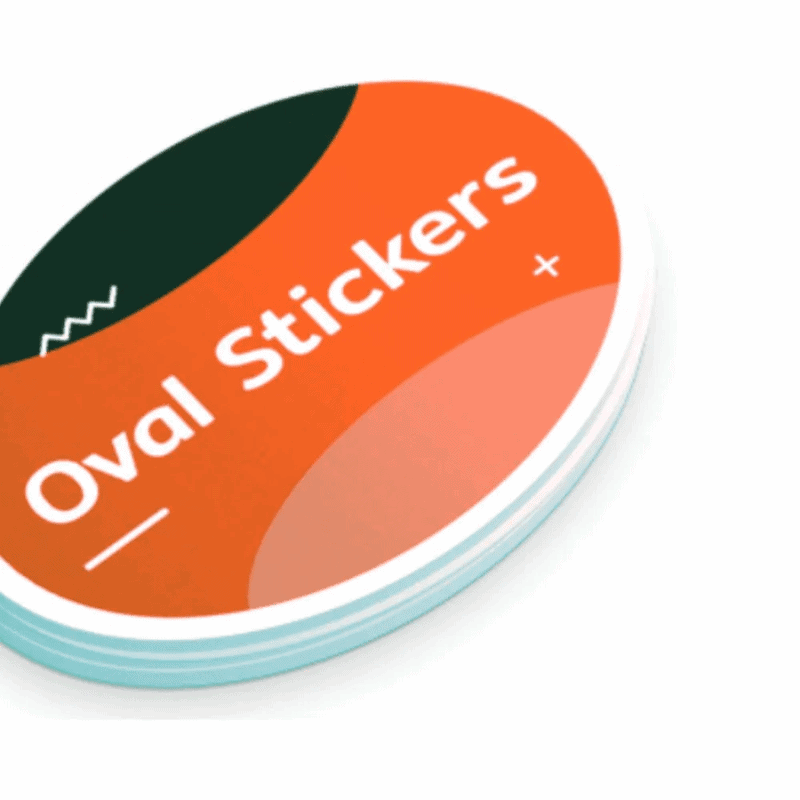 Oval Die Cut Stickers