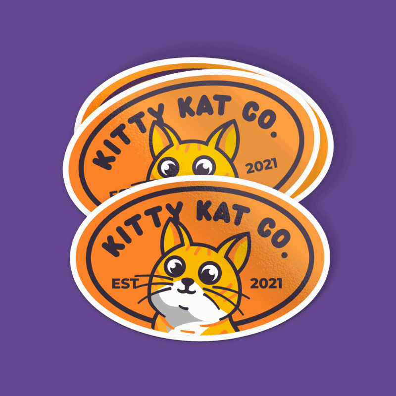 Oval Die Cut Stickers
