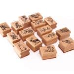 Shiny Wooden Hand Stamp Replacement Text