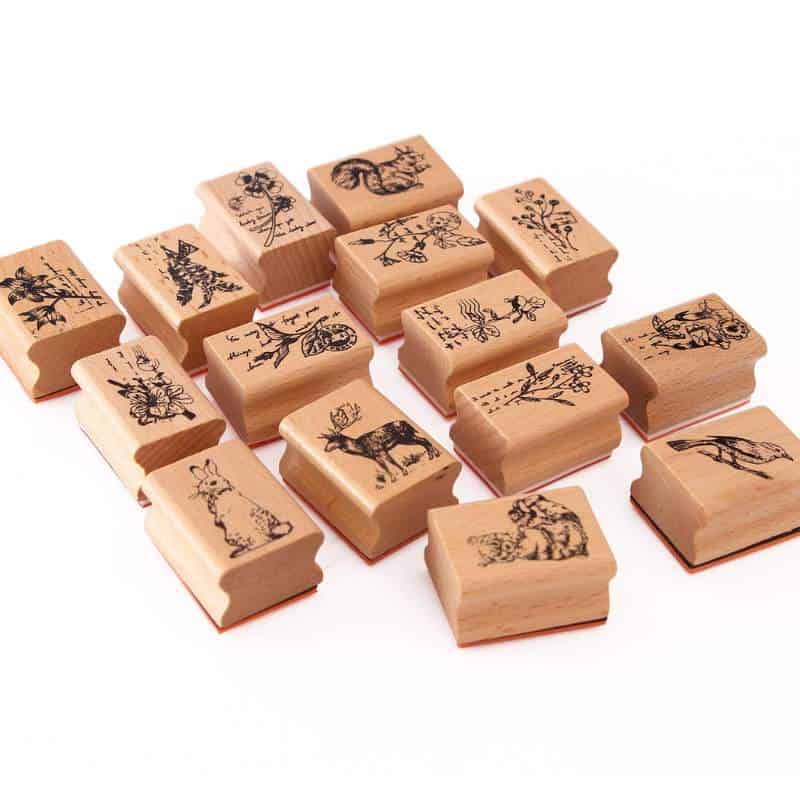 Shiny Wooden Hand Stamp Replacement Text