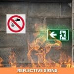 Do not use water as extinguishing agent reflective safety sign (PV04REF)