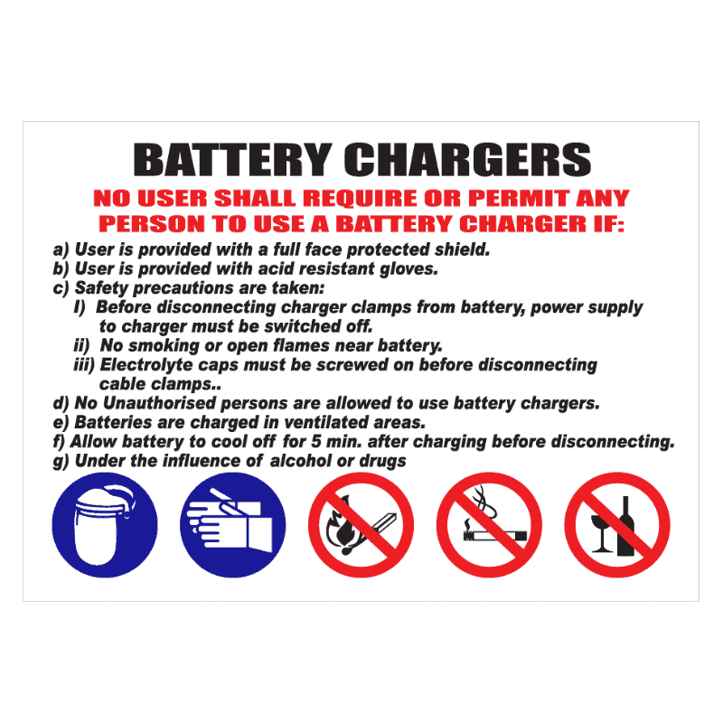 Battery Chargers Sign