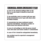 Chemical Room Plan Sign