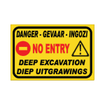 Danger Deep Excavation Sign