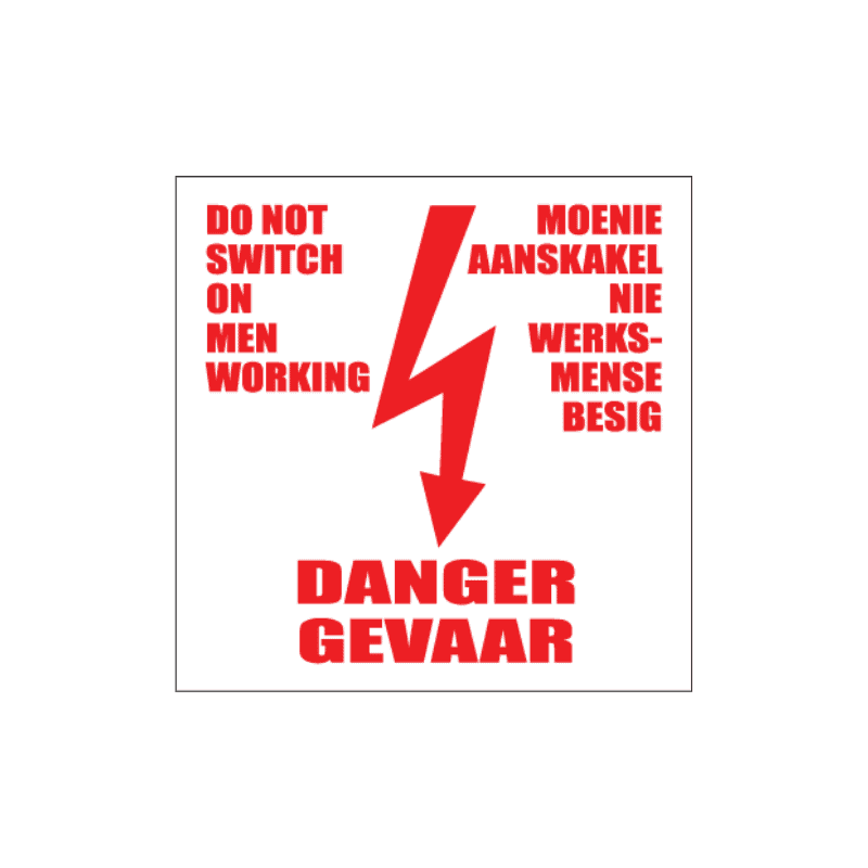 Danger Men Working Sign