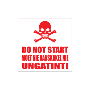 Do Not Start Sign