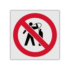 Do not use compressed air reflective safety sign (PV11REF)