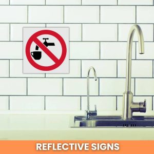 Drinking of this water is prohibited reflective safety sign (PV05REF)