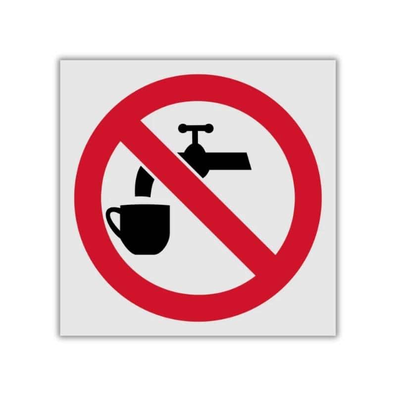 Drinking of this water is prohibited reflective safety sign (PV05REF)