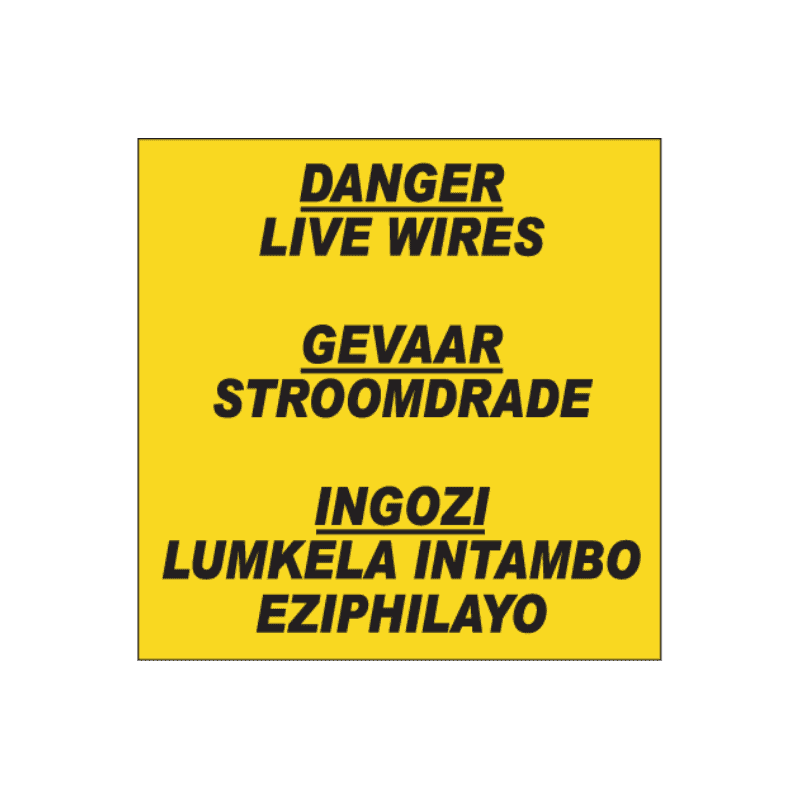 Electrical Live Wires Sign