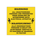Electrical Shock Warning Sign