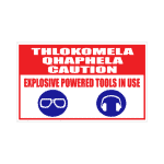Explosive Powered Tools Sign