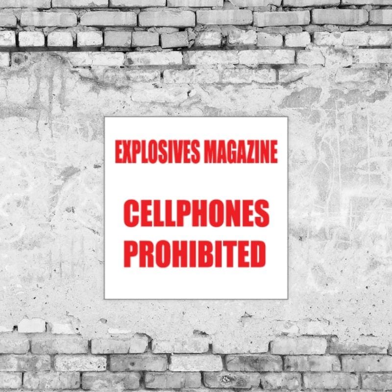 Explosives Magazine Sign