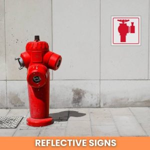 Fire Hydrant reflective safety sign (FB04REF)