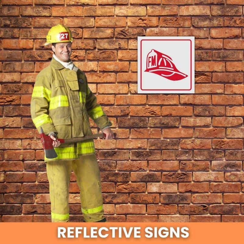 Fire Marshall reflective safety sign (FB10REF)