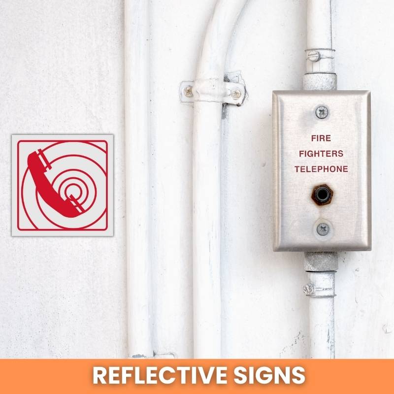 Fire Telephone reflective safety sign (FB07REF)