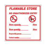 Flammable Store Sign