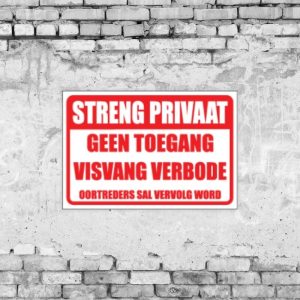 Geen Visvang Sign
