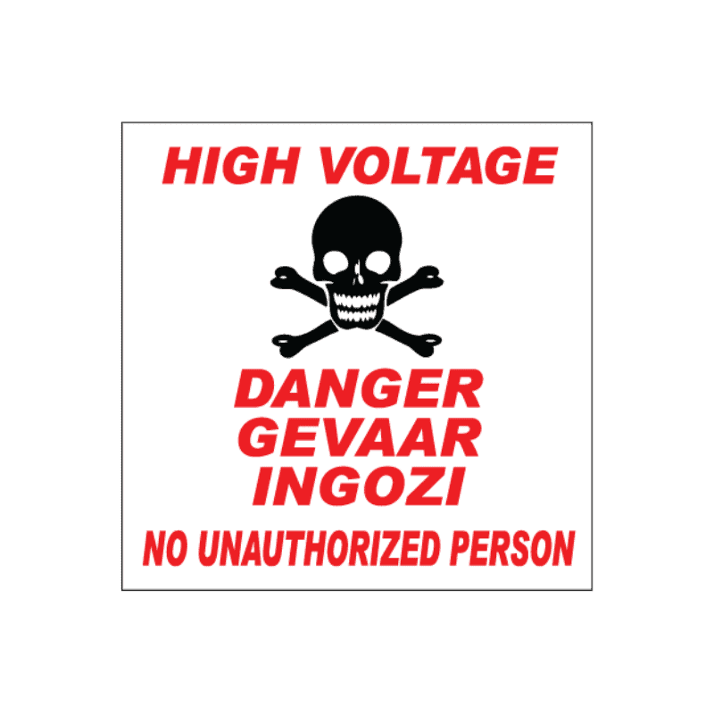 High Voltage Danger Sign